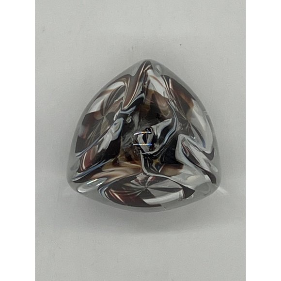 Harry Boyer Glassworks Beautiful with Earth Tones, Signed Paperweight by Harry B - Picture 8 of 11